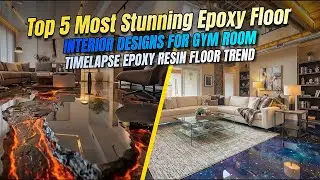 Top 5 Most Stunning Epoxy Floor Interior Designs for Living Room| Timelapse Epoxy Resin Floor Trend