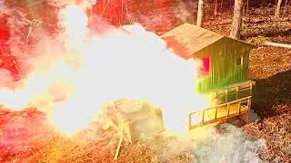 AFTERMATH Bunker Battle Explosion Damage Close Up Result Shooting .22   Diorama Scale Ultra Real DIY