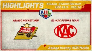 Highlights Asiago Hockey vs EC KAC Future Team (2:1) 28/09/21