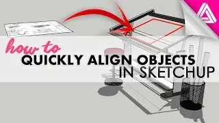 Как быстро выровнять объекты в Sketchup