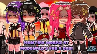 HUNTRIX Works At McDonald's For A Day! || KPOP Demon Hunters || Ft. SAJA BOYS || SHIPS || GACHA