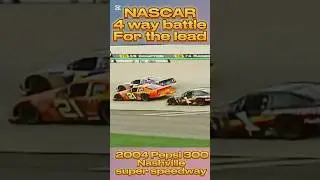 NASCAR 4 way battle for the lead Nashville 2004 #nascar