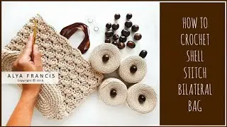 SUB)) Top Fashion Trend from Spring/Summer 2021 😍 HOW TO CROCHET SHELL STITCH BILATERAL BAG
