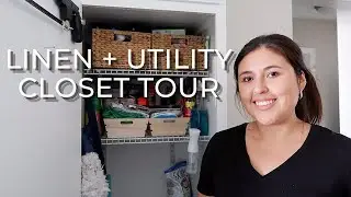 Small Linen and Utility Closet Tour | small home organization