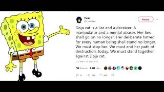 SpongeBob reads the YumiMain Anti-Doja Cat rant