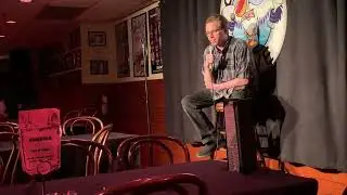Steven Shilling doing stand up comedy