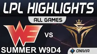 WE vs V5 Highlights ALL GAMES LPL Summer Season 2020 W9D4 Team WE vs Victory Five by Onivia |