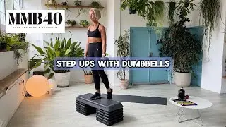 Step ups with dumbbells tutorial by Anneli Marinovich
