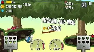 Hill Climb Racing. Race Car on Jungle 19805 meters. New Record!