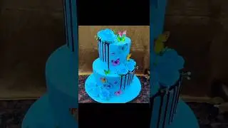 2 tier cake design easy decoration ideas #ytshorts #cake #cakedecorating cake##cakedesign#shortsfeed
