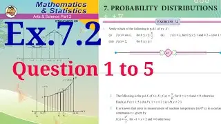 Exercise 7.2,HSC,12th Maths2,question 1 to 5,Probability Distribution, state board, new syllabus ,