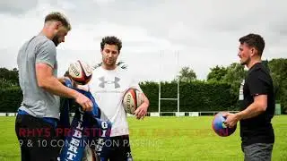 Rhys Priestland & Max Green of Bath rugby 9 & 10 skills session