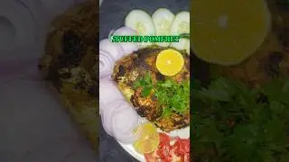 🐟 Crispy & spicy Stuffed Pomfret Fry for seafood lovers 😋🔥 #StuffedPomfret #SeafoodRecipe #Shorts