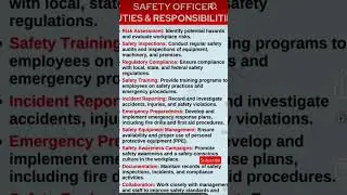 safety officers information #safety #safetyofficer #hse #ehs