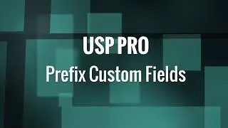USP Pro - 26. Prefix Custom Fields