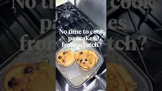 No time to cook scratch pancakes? Pancake mix, yogurt, cinnamon #quickrecipe #NoTimeToCook #easy