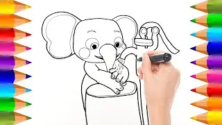 How to Draw the elephant Ello in 