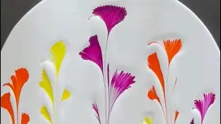 Amazing Chain Pull technique in Fluid Art | Acrylic Pouring | #shorts #art #trending