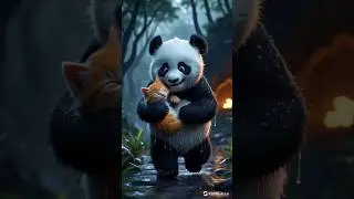 The Panda and The Lost  Kitten || #cat #story #cartoon#panda