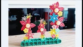 Paper Quilling Flower Decoration// Quilling for home decoration // Quilling Flower Design