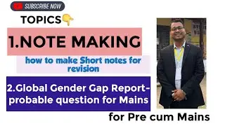 NOTE MAKING-MAKE YOUR PREPARATION EASY||GLOBAL GENDER GAP INDEX #notemaking #apsc #upsc #mains2025