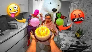 МОЙ ДЕНЬ РОЖДЕНИЯ С БРАТЬЯМИ ЧЕЛОВЕКА-ПАУКА И БЕЛЫМ МЕДВЕДЕМ 😱 ОЧЕНЬ ЗЛАЯ МАМА @upgirl (смешной Э...