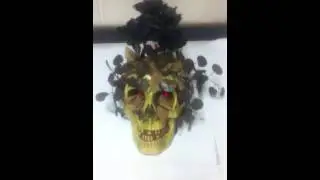 Gemmy Jazzy The Dancing Musical Flower Skull Halloween Prop