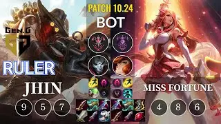 GEN Ruler Jhin vs Miss Fortune Bot - KR Patch 10.24