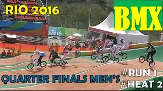 Men's BMX Cycling: Quarterfinals Rio-2016 - Heat 2, Run 1 - Olympic Games, Rio de Janeiro, Brasil