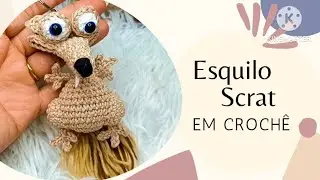 Aprenda a fazer o Scrat da Era do Gelo em amigurumi ( PARTE 1 ) 🐿️🌰 #crochet 