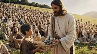 Jesus feeding 5,000 people with 5 loaves of bread&hellip; Share like and follow for more
