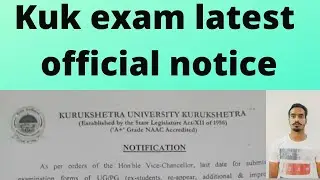 kuk exam latest official notice|kuk ex student/reappear/additional/improvement exam form official
