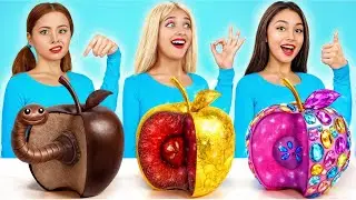 Rich vs Broke vs Giga Rich Food Challenge | Ultimate Cake Decorating Battle by Turbo Team
