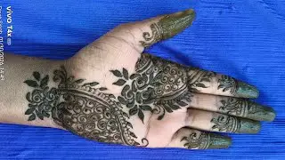 Easy front hand stylish mehandi design simple 5 मिनट में मेहंदी लगाना सीखें बिल्कुल आसान और स्टाइलिश