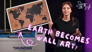 Laser Cutting & Engraving Earth Wall Art | Full Design, Settings & Final Reveal | Design with Leigh