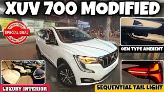 MAHINDRA XUV 700 MODIFIED✅XUV 700 MODIFICATION✅XUV 700 MX TO AX7L✅ SEQUENTIAL TAIL LIGHT ✅#mahindra 