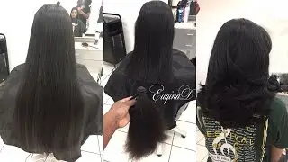 Layered Haircut after Locks of love donation Thick Indian Hair