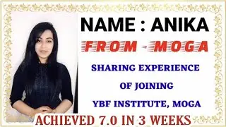 Join Your Bright Future Moga For Best Results | YBF Moga Student Review Achieved 7.0 Band In 20 Days