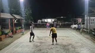 Day 21 of playing Badminton in 2026 (Match 1) Miss Eni & Miss Dli VS Miss Remremi & Sir Zuala