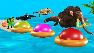 Max Level Jumping And Running Gorilla Mammoth Elephant Dinosaur Tiger Wild Animal Games