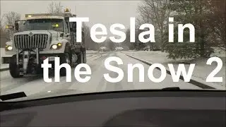 Nick's Tesla - Driving in the Snow 2