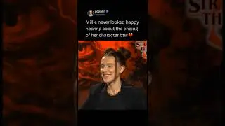 Millie bobby Brown never looked happy hearing about the ending of her character btw 💔