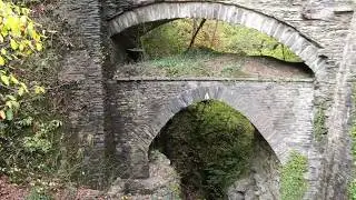 Devil's Bridge and Waterfalls - Pontarfynach Aerial view by DJI MAVIC 2 Zoom - drone footage - 2018