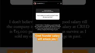 Cred founder salary will amaze you ? #trending #startup #creditcard #credapp