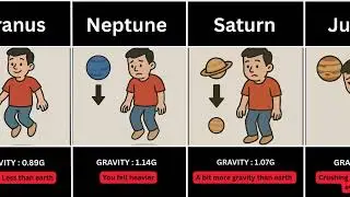 Gravity On Every Planet Compared ( Weakest To Strongest)