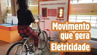 Gerador na Bicicleta - Movimento que gera eletricidade - EP04
