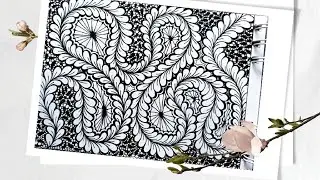 Easy Zentangle: Inktober Zentangle: step by step