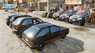 CARROS REBAIXADOS ONLINE | PEGA PEGA DE LADRÃO vs POLÍCIA FORÇA TÁTICA NA FAVELA