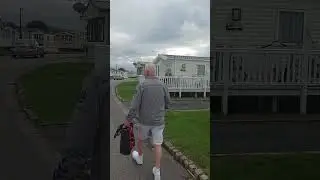 marine  holiday park. Rhyl. day time. walk to caravan part 1