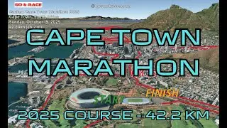 Sanlam Cape Town Marathon 2025: 3D Video Course Map | 42.2 km - Cape Town